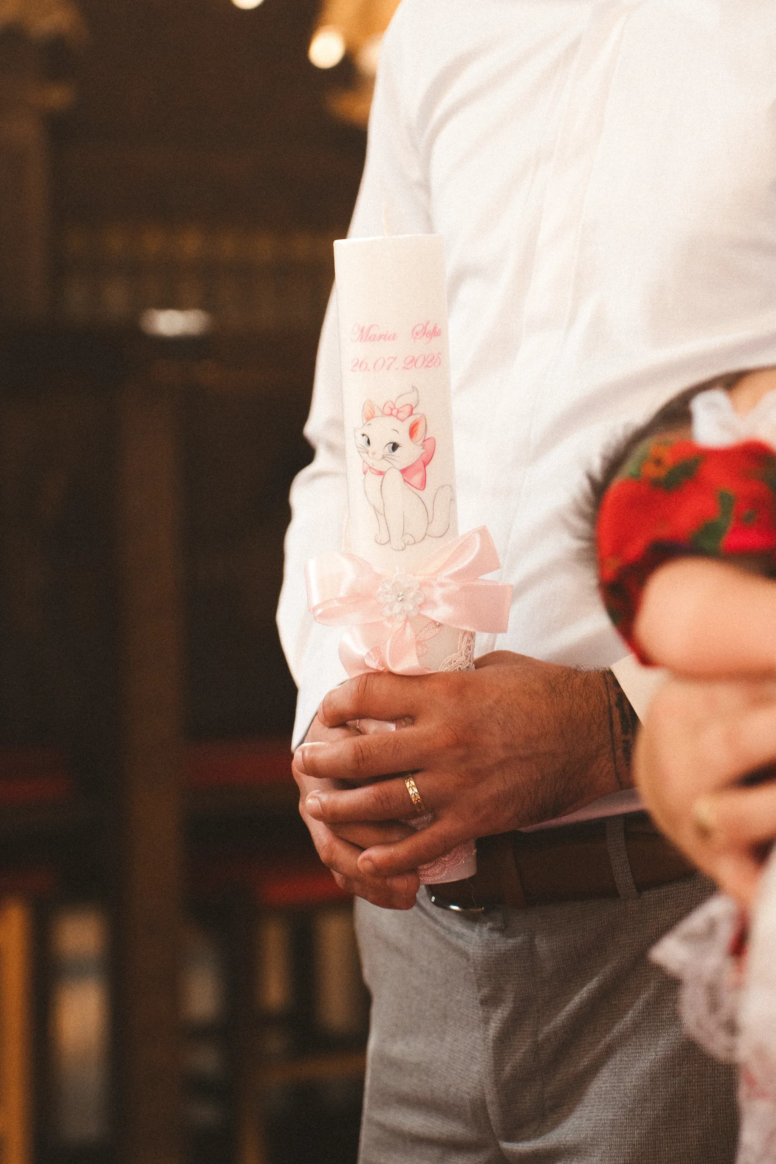 Detaliu lumanare botez fotograf botez profesional Brasov Crudu Alexandru CA Photography